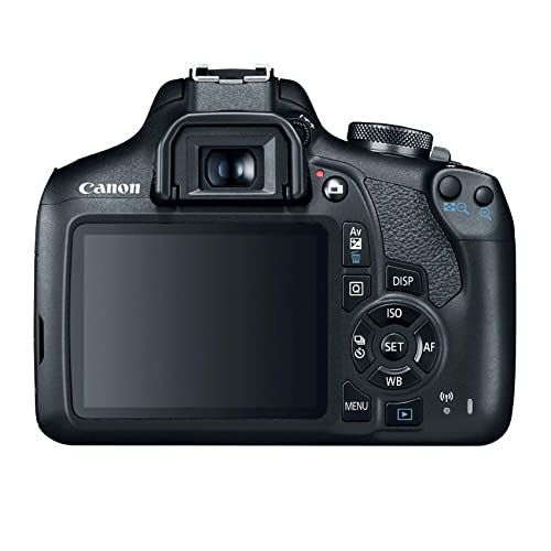 Canon EOS Rebel T7 DSLR Camera w/EF-S 18-55mm F/3.5-5.6 Zoom Lens + 128GB Memory + Case + Tripod + Filters + Accessory Bundle (Renewed)