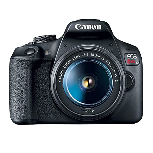 Canon EOS Rebel T7 DSLR Camera w/EF-S 18-55mm F/3.5-5.6 Zoom Lens + 128GB Memory + Case + Tripod + Filters + Accessory Bundle (Renewed)