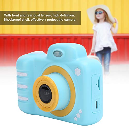 Children Video Record Camera, Dual Lens 2.4in 1080P Kid Camera Toys, Support Continuous Shooting, Time Lapse Photography, Gift for Children on Children's Day, Birthday, Christmas (Blue)