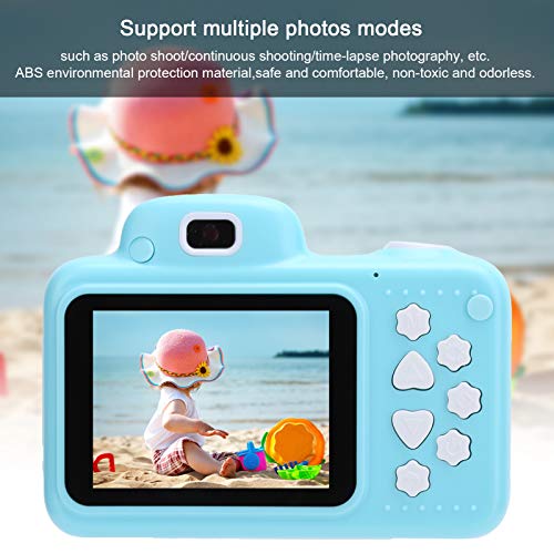 Children Video Record Camera, Dual Lens 2.4in 1080P Kid Camera Toys, Support Continuous Shooting, Time Lapse Photography, Gift for Children on Children's Day, Birthday, Christmas (Blue)