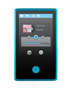 ematic 8gb mp3 video player with fm tuner, voice recorder, bluetooth, 2.4-inch touch screen and sd slot, blue