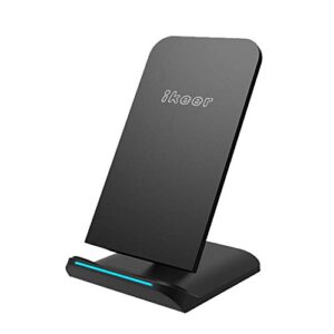 wireless charger, ikeer fast wireless charging stand,15w compatible with iphone 14/14pro/14promax/13/13mini/12/11/xs/xr/x/8plus,for samsung galaxy s22/s21/s20/note 20ultra
