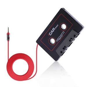 qumox car audio tape cassette music to jack aux for ipod mp3 iphone 3.5mm connector uk