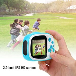 Children Digital Camera, IPS HD Display Screen 2 Inch Dustproof Waterproof Camera with Children's Camera for Share Photo for Take Pictures(Blue)