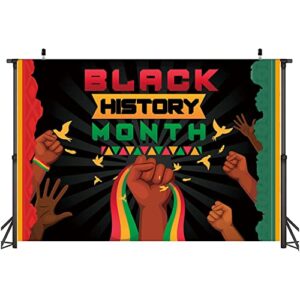 black history month backdrop,african american bhm worthwhile festival background for black history month party decoration(5 x3ft)