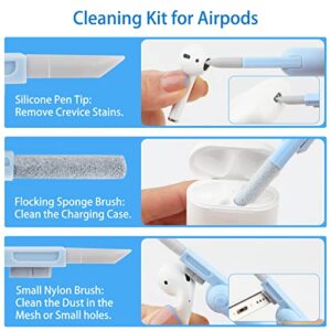 KITANIS Keyboard Cleaning Kit,7 in 1 Electronic Cleaner Kit,2 Pack Multi-Function Soft Brush Cleaning Tools Kit for Airpods/Cell Phone/PC/Laptop/Computer/Bluetooth Earphones (3nd Generation)