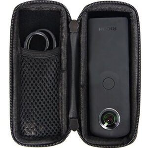 Hard CASE fits Ricoh Theta (All Models) Digital Camera. with mesh Pocket. by Caseling