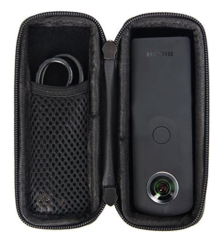 Hard CASE fits Ricoh Theta (All Models) Digital Camera. with mesh Pocket. by Caseling