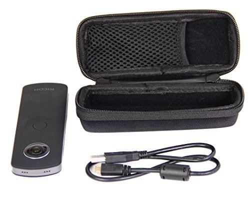 Hard CASE fits Ricoh Theta (All Models) Digital Camera. with mesh Pocket. by Caseling