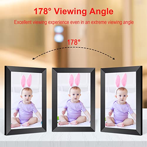 FRAMEO Digital Picture Frame 10.1 Inch, WiFi Digital Photo Frame 1280 * 800 FHD IPS Touch Screen with 16GB Storage, Wall Mountable, Auto-Rotate, Share Photos and Videos via App from Anywhere