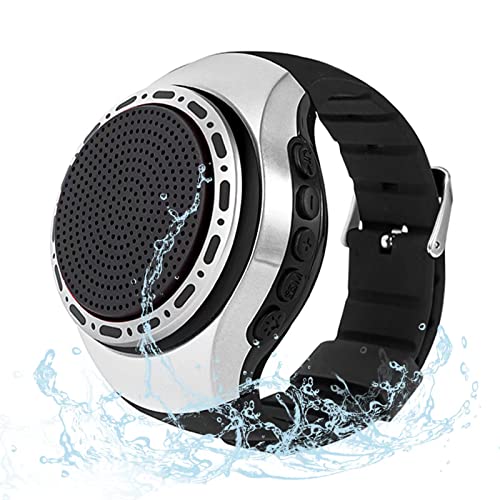 OriDecor Wireless Wearable Waterproof Wrist Portable Bluetooth Speaker Watch with Multi Function FM Radio & MP3 Player & TWS & Selfie & Ultra Long Standby Time for Running, Hiking, Riding（Silver）