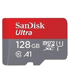 128GB SanDisk Ultra UHS-I Class 10 80mb/s MicroSDXC Memory Card works with Samsung Galaxy S8, S8 Plus, S8 Note, S7, S7 Edge, S5 Active, S4 Cell Phones with Everything but Stromboli Memory Card Reader