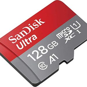 128GB SanDisk Ultra UHS-I Class 10 80mb/s MicroSDXC Memory Card works with Samsung Galaxy S8, S8 Plus, S8 Note, S7, S7 Edge, S5 Active, S4 Cell Phones with Everything but Stromboli Memory Card Reader