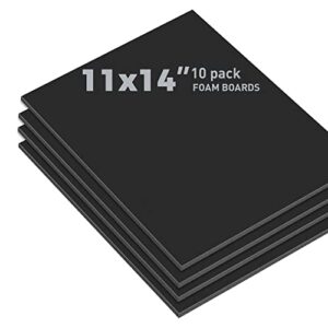 golden state art, pack of 10, 3/16″ thick, 11×14 black foam boards (11×14, black)