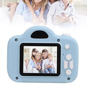 Yadoo Kids Camera - Cartoon Child Camera, One Key Video Recording, High Pixel with 200w Camera, with 16 Borders and 15 Filters, Selfie Camera Built in Puzzle Games for Girls Boys (Sky Blue)
