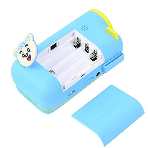 Tgoon Kids HD Camera, Practical DIY Cartoon Stickers 1.77inch HD Screen Child Video Camera for Children Birthday Gift(Blue)