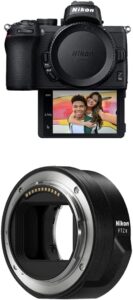 nikon z50 compact mirrorless digital camera body with nikon mount adapter ftz ii (international version)