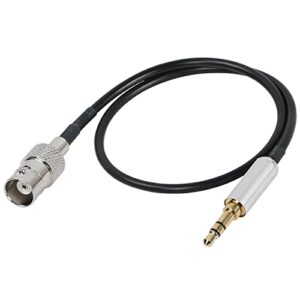meiriyfa bnc female to 3.5mm coaxial power audio cable, bnc female jack to 1/8″ trs stereo male plug audio cable 1.2ft (bnc female to 3.5mm male)