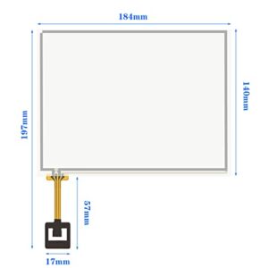 Touch Screen Glass Digitizer 8.4 Inches, Replacement for Chrysler & Dodge 2011-2020 Journey, 2011-2014 Charger & 300, Upgraded RB5 RE2 Radio