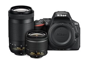 nikon d5500 dx-format digital slr dual lens kit w/ – nikon af-p dx nikkor 18-55mm f/3.5-5.6g vr & nikon af-p dx nikkor 70-300mm f/4.5-6.3g ed lens