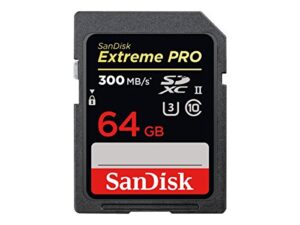 sandisk sdsdxpk-064g-ancin sandisk extreme pro – flash memory card – 64 gb – sdxc uhs-ii – black, gray, red, white, yellow