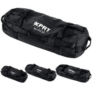 xprt fitness workout sandbag for heavy duty workout cross training 7 multi-positional handles – color army green/black/camo (black, medium)