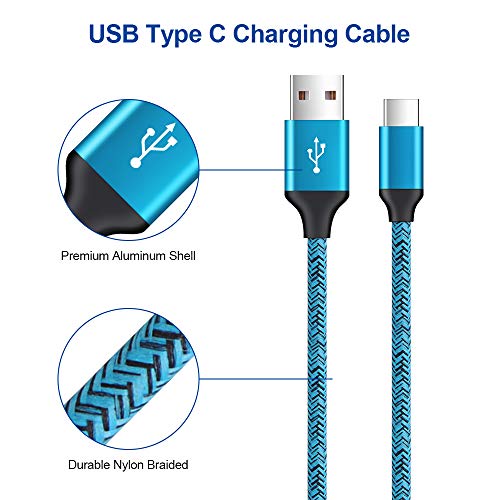 Wall Charger Plug 3 Pack, Type C Charger Cable 3 Pack 6FT Compatible for Motorola Moto G Fast/G Power/G Stylus/G Pro/G Play, Edge 5G UW/One 5G UW ace, G10 G9 G8 G7 Power Plus Play, G6 Plus Z2 Z3 Z4