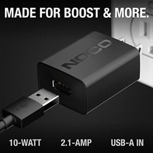 NOCO NUSB211NA 10W USB Power Adapter, 2.1A 5V Wall Charger and Compatible with NOCO, Apple, Samsung, Google, Amazon Devices