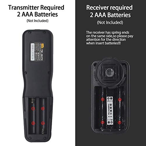 Remote Shutter Release Compatible for Nikon, Wireless Shutter Release Timer Remote Control Pixel TW-283 DC0/DC2 Compatible for Nikon D5200 D5300 D7100 D850 D800 D750 D610