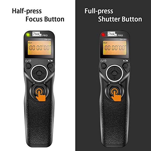 Remote Shutter Release Compatible for Nikon, Wireless Shutter Release Timer Remote Control Pixel TW-283 DC0/DC2 Compatible for Nikon D5200 D5300 D7100 D850 D800 D750 D610