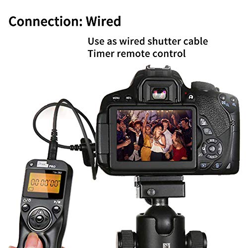 Remote Shutter Release Compatible for Nikon, Wireless Shutter Release Timer Remote Control Pixel TW-283 DC0/DC2 Compatible for Nikon D5200 D5300 D7100 D850 D800 D750 D610