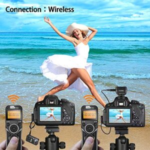 Remote Shutter Release Compatible for Nikon, Wireless Shutter Release Timer Remote Control Pixel TW-283 DC0/DC2 Compatible for Nikon D5200 D5300 D7100 D850 D800 D750 D610