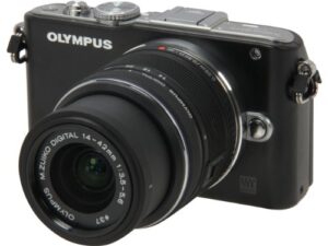 olympus pen e-pl3 14-42mm 12.3 mp mirrorless digital camera with cmos sensor and 3x optical zoom (black)
