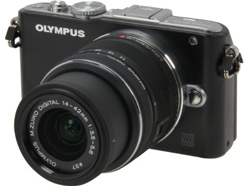 Olympus PEN E-PL3 14-42mm 12.3 MP Mirrorless Digital Camera with CMOS Sensor and 3x Optical Zoom (Black)