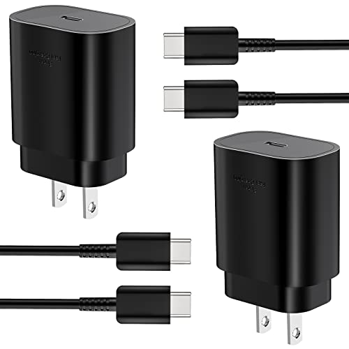 USB C Super Fast Charging, KASHIMURA 2 Pack 25W PD USB C Power PPS Rapid Charger with 6FT Type C to C Quick Charge Cable for Samsung Galaxy S22 21 20/Note 20 10 Plus/Z Fold 3/Flip 3/iPad Pro 12.9, 11