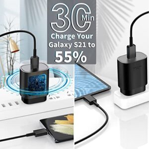 USB C Super Fast Charging, KASHIMURA 2 Pack 25W PD USB C Power PPS Rapid Charger with 6FT Type C to C Quick Charge Cable for Samsung Galaxy S22 21 20/Note 20 10 Plus/Z Fold 3/Flip 3/iPad Pro 12.9, 11