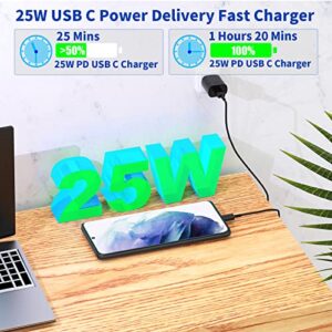 USB C Super Fast Charging, KASHIMURA 2 Pack 25W PD USB C Power PPS Rapid Charger with 6FT Type C to C Quick Charge Cable for Samsung Galaxy S22 21 20/Note 20 10 Plus/Z Fold 3/Flip 3/iPad Pro 12.9, 11