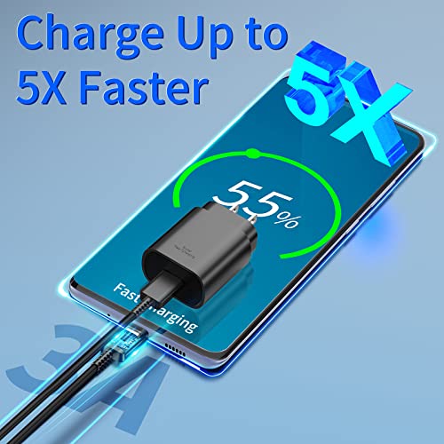 USB C Super Fast Charging, KASHIMURA 2 Pack 25W PD USB C Power PPS Rapid Charger with 6FT Type C to C Quick Charge Cable for Samsung Galaxy S22 21 20/Note 20 10 Plus/Z Fold 3/Flip 3/iPad Pro 12.9, 11