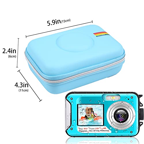 Leayjeen Digital Camera Case Compatible with YISENCE/Kaisoon Tech/Canon Portable Digital Camera 2.7K Full HD Video Waterproof Underwater Camera and More Accessories(Case Only)