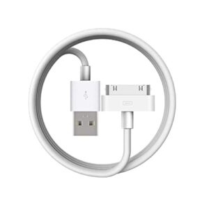[apple mfi certified] 30-pin to usb cable for iphone 4 charging and sync data connector support for iphone 4 4s, iphone 3g 3gs, ipad 3 2 1,ipod classic ipod touch ipod nano
