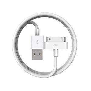 [Apple MFi Certified] 30-Pin to USB Cable for iPhone 4 Charging and Sync Data Connector Support for iPhone 4 4s, iPhone 3G 3GS, iPad 3 2 1,iPod Classic iPod Touch iPod Nano