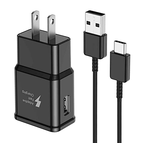 Samsung Fast Charger with USB Type C Cable 6ft for Samsung Galaxy S10/S10e/S10 Plus/S9/S9 Plus/S8/S8 Plus/A13/A03s/A30/A31/A32/A50/A51/A52/A53/Note 20/Note 10/Note 9/Note 8/S20/S20+/S21/S21+/S22 Ultra