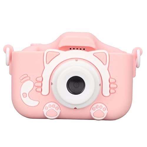 Liccx Kids Camera, Portable Kids Video Camera with Protective Cover and Lanyard, 1080P HD Digital Camera for Kids Age 3 4 5 6 7 8 9 10 11 12 Years Old(Pink, Without 32GB Memory Card)