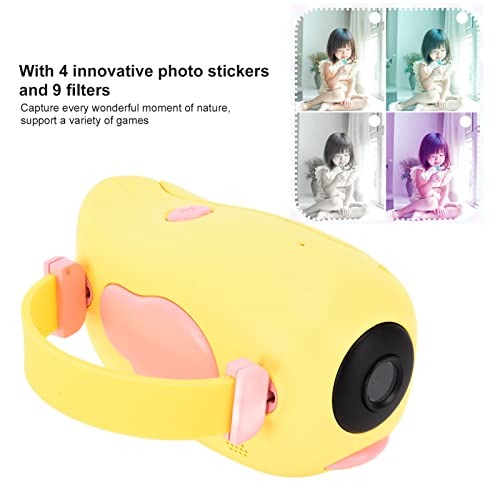 Children Camera, 2 Inch Color Screen HD Children Digital Camera Kids Birthday Gift Camera, Cute Kids Camera with Anti Lost Rope, USB Charging Camera for Girls Boys Birthday Gifts(Yellow)