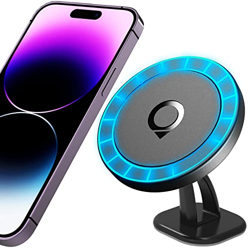 Quarble Magnetic Dashboard Car Mount Compatible with MagSafe Case iPhone 14 13 12 Pro Max Plus Mini, 360° Adjustable Phone Holder No Metal Plate Needed 2021 All New