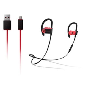 Original Replacement AUX Audio Cable Cord for Beats by Dre Headphones Solo/Studio/Pro/Detox/Wireless with MIC Red(Discontinued by Manufacturer)+Replacement Charger Cable for Beats by Dr Dre and Pill