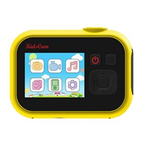 boddenly mini cartoon children’s camera,rechargeable electronic camera,2 inch ips display,insertable 32g sd card (yellow, one size)