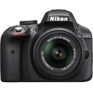 Nikon D3300 24.2 MP CMOS Digital SLR with Auto Focus-S DX Nikkor 18-55mm f/3.5-5.6G VR II Zoom Lens (Black)