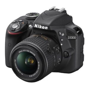 Nikon D3300 24.2 MP CMOS Digital SLR with Auto Focus-S DX Nikkor 18-55mm f/3.5-5.6G VR II Zoom Lens (Black)