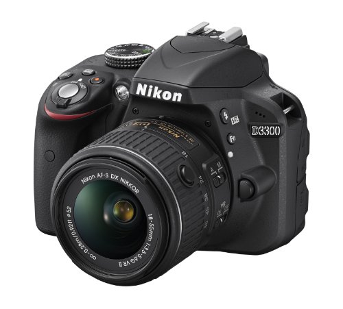 Nikon D3300 24.2 MP CMOS Digital SLR with Auto Focus-S DX Nikkor 18-55mm f/3.5-5.6G VR II Zoom Lens (Black)